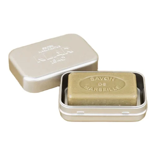 Wholesale custom embossed aluminum tin soap box with drainer