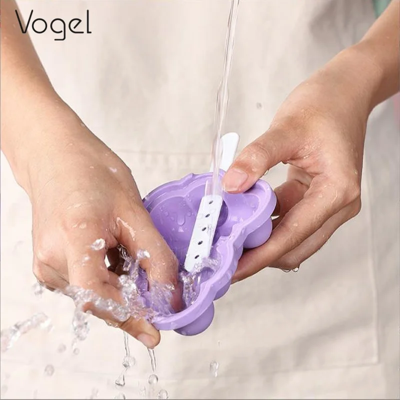 2022 new DIY customized silicone popcical food grade safe  ice cream popsicles molds