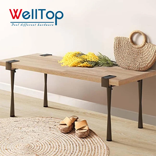 WELLTOP New Arrivals Furniture Accessories Hardware Furniture Legs Adjustable Metal Clamp Table Legs for DIY Coffee Table Dining