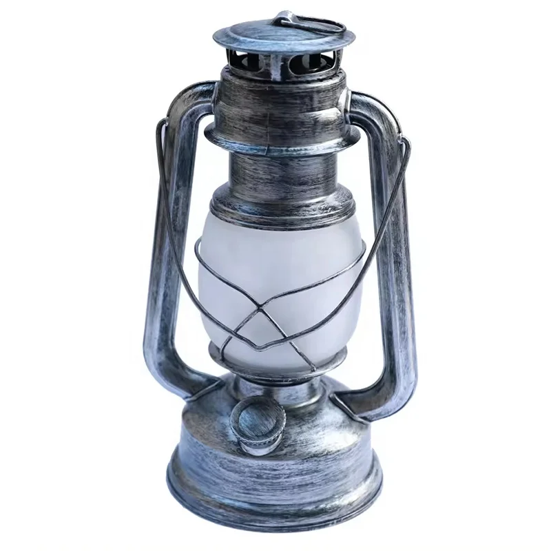 Industrial Style Rechargeable LED Kerosene Horse Lamp Table Light Retro Creative Cafe Restaurant Decoration with Metal Shade