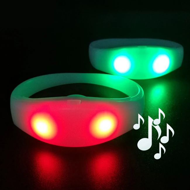 Sound controlled cheap led silicone bracelet