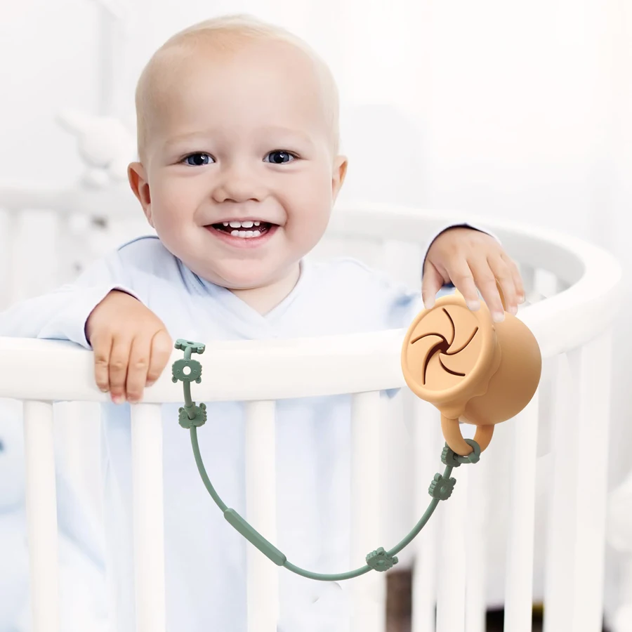 Bpa free wholesale stretchable Baby Teether Pacifier Chain Clip Holder  Sheep Shape Baby Pacifier Clip anti-loss Silicone Chain