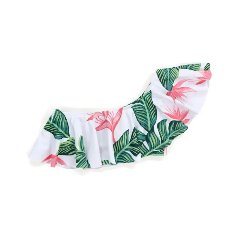 2021 New Mommy And Daughter Swimsuit Flower and leaf Mom And Me  Baby Bikini Swimsuit