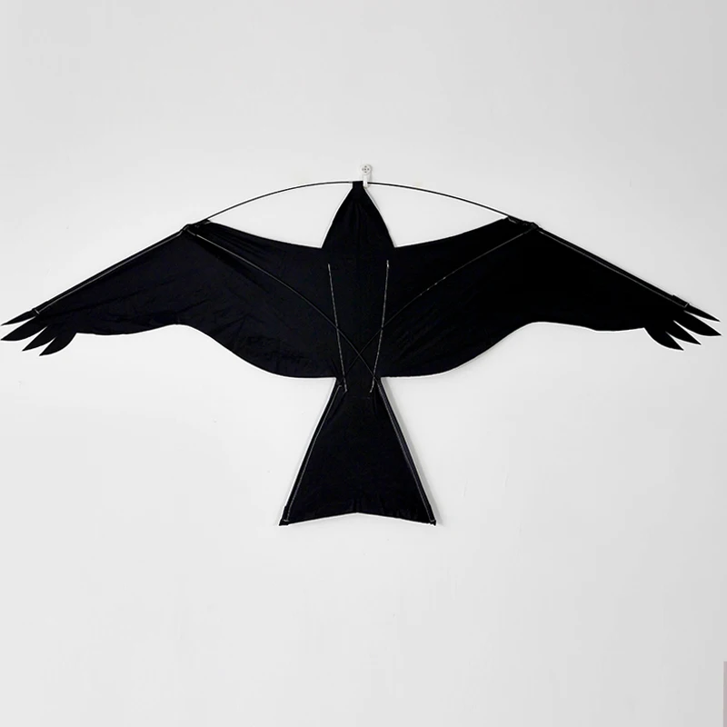 2024 New Arrival Black Scaring Bird Eagle Kites Easy Operate Flying Agriculture Kites Wholesale Children Fabric Nylon Material