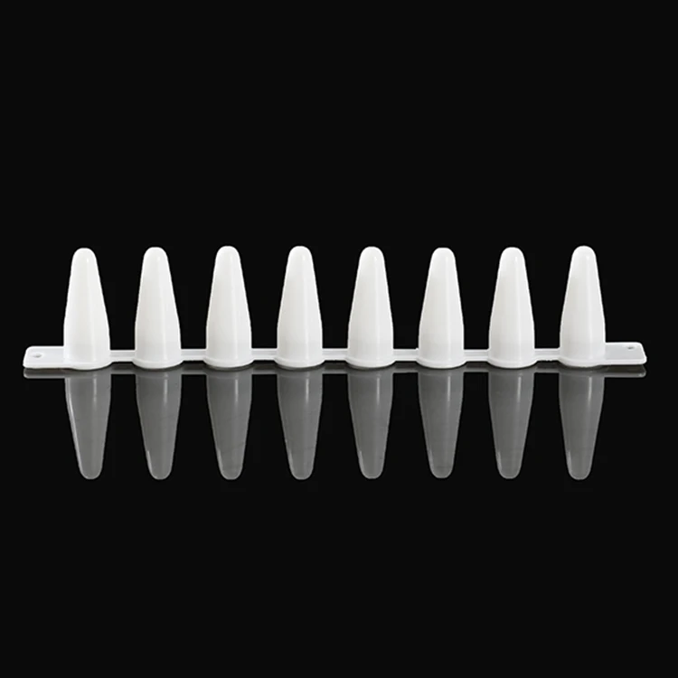 0.1ml 8-strip Pcr Tubes PP Conical Bottom 8-strip PCR Centrifuge Tubes For Test Use