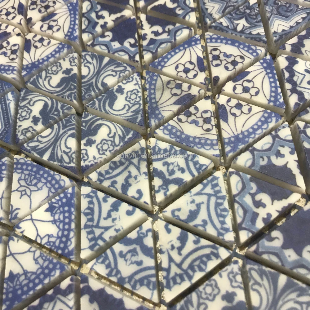 UV Ink Jet Printing Waterjet Hexagon Mosaic Tile Floor Natural Stone Marble Wall Art Mosaic Tiles Bathroom Wall Design