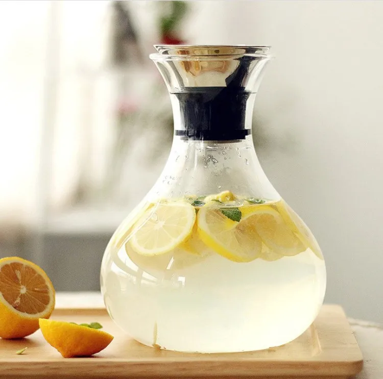 1000ml 1400ml Customized Hand Made Treble Magic U Shape Single Crystal Wine Glass Decanter