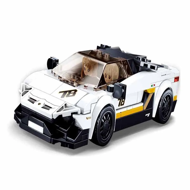 Sluban Educational Bricks Toys Small Particle Bricks M38-B0957 Super Faster Car Model Bricks Child Hardness Level
