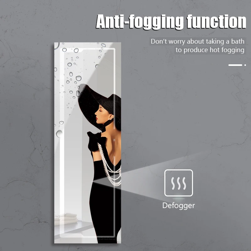 Wholesale Rectangle Frameless Led Makeup Mirror Full Length Mirror Makeup Light Led Mirror