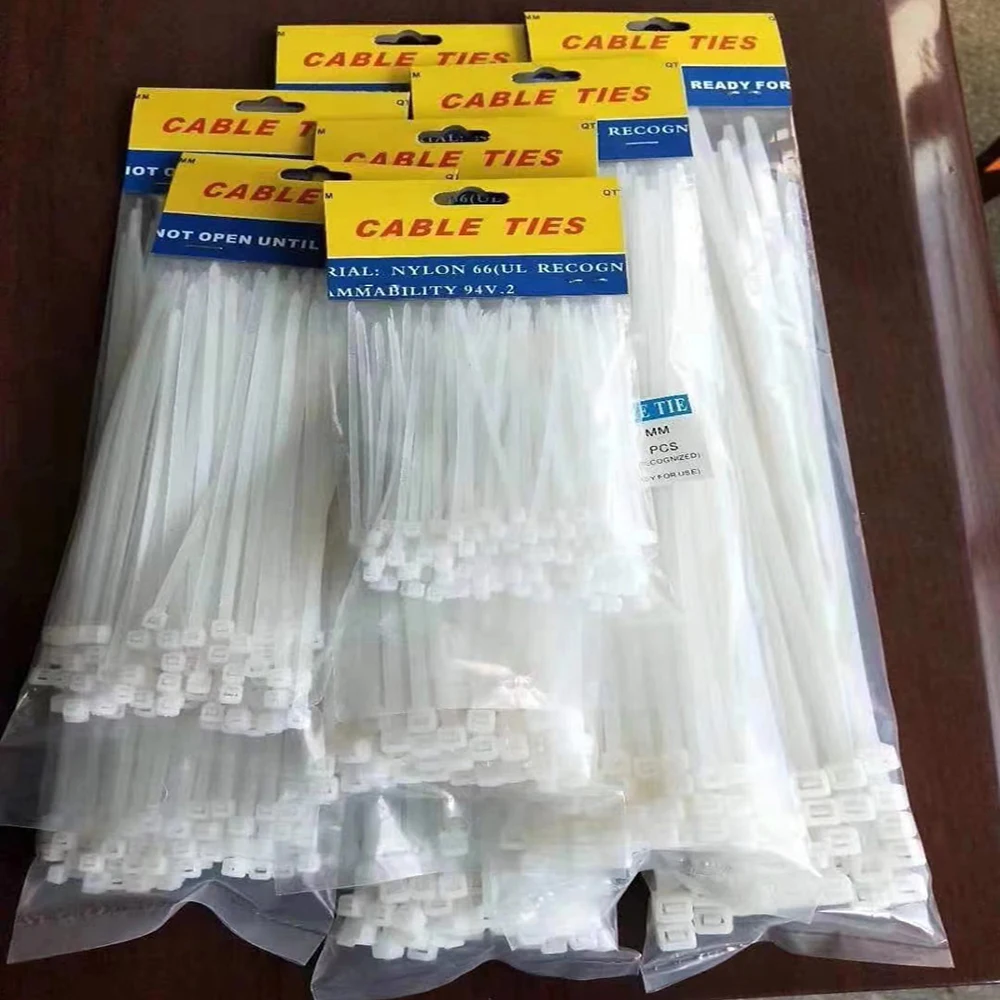 4.8*400mm Nylon 66 white 48 lb. tensile strength 8 inches CE Certificated High Quality Plastic Cable Ties