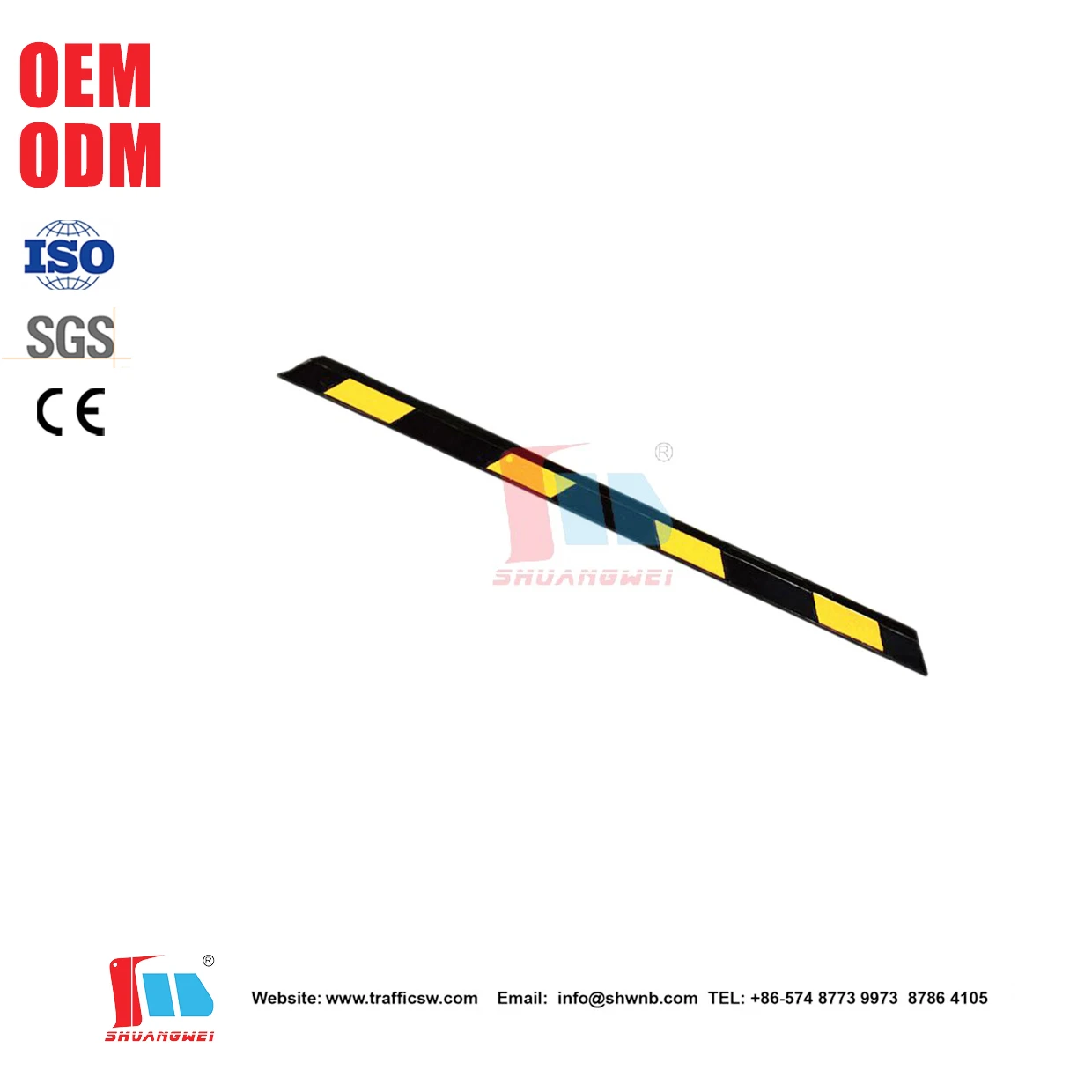 Custom Road Rubber Flexible Parking Lot Curb Blocks Garage Door Stopper Parking Wheel Stop Road Wheel Stopper For Car Parking