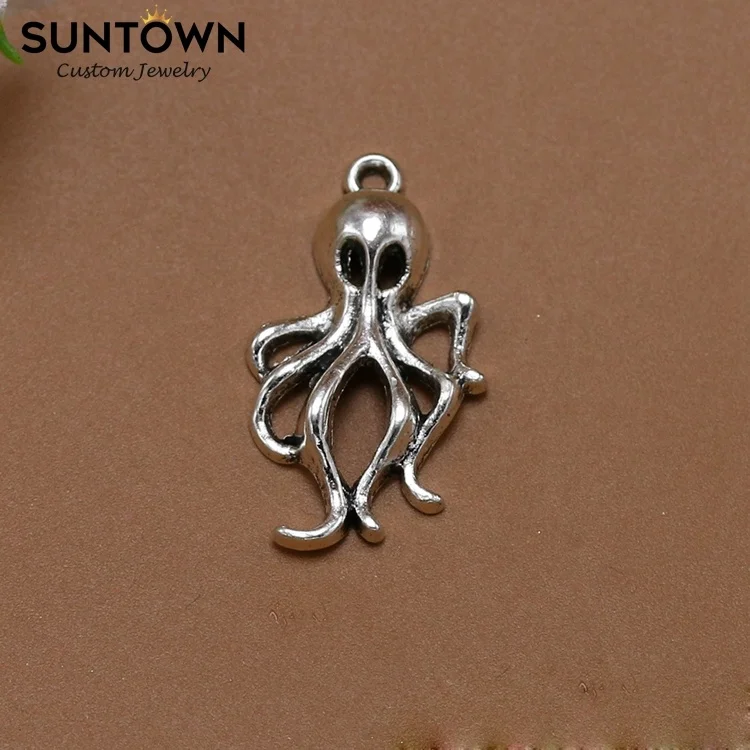 
Suntown Wholesale Vintage Zinc Designer Jewelry Alloy Small Octopus Charm For Bracelet Making Jewelry Finding Kids Accessories 