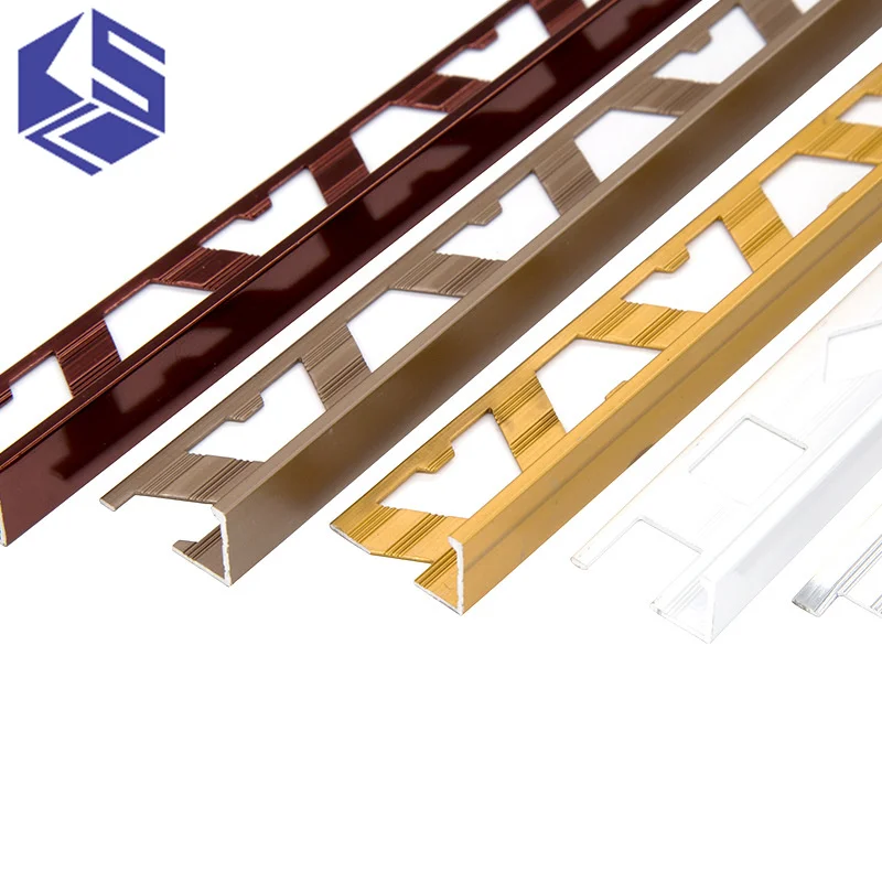 Aluminum alloy ceramic tile positive corner line L-shaped edge strip wall panel 7 font trimming line wholesale