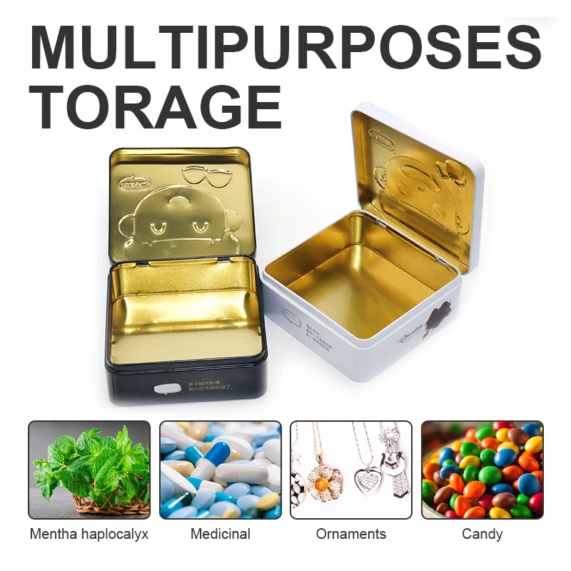 Rectangular tin metal box with custom design luxury casio watch tin box  with hinged lid