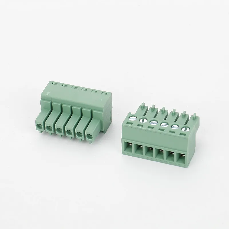 Terminal Connectors plug type 3.50mm 3.81mm Pitch 6 pin screw terminal connector