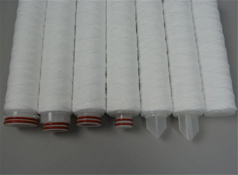 Hot Seller 1 3 5 10 microns String wound PP yarn water filter cartridge with 10 20 30 40 50 inch
