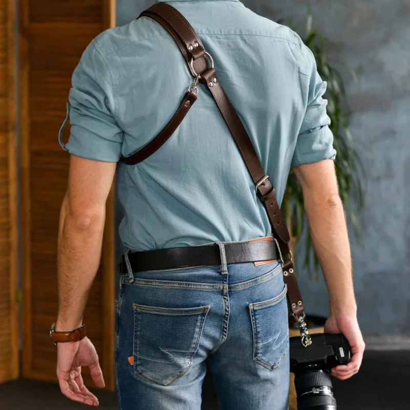 PU Leather Camera Belt Strap Shoulder Camera Strap Rope Single Camera Harness