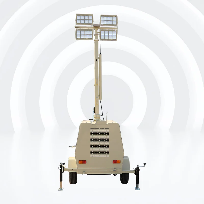 Free Shipping Mobile Light Tower  Factory Construction LED Diesel Engine Light Tower Manufacturer Tower Lights for Sale