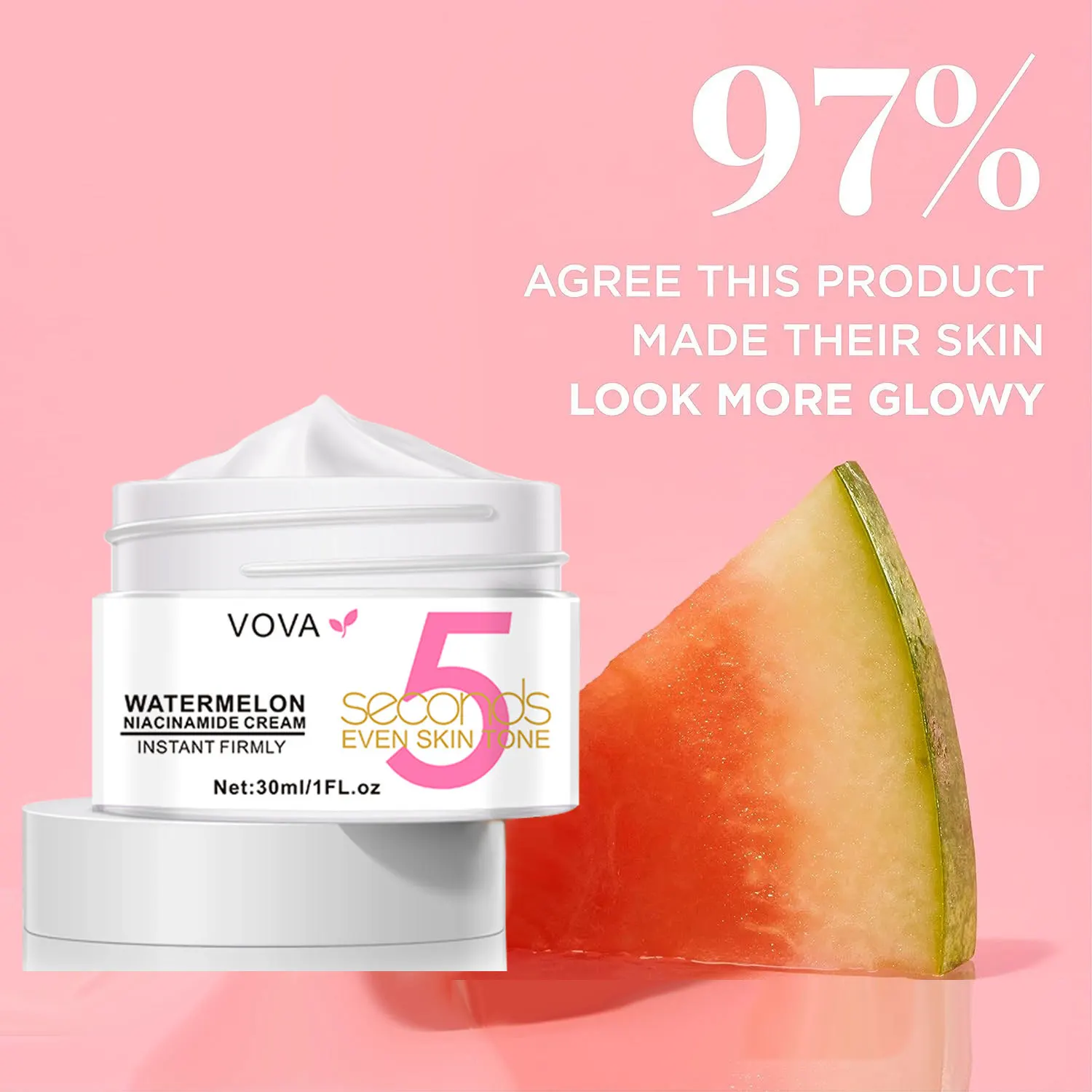 Watermelon Nicotinamide Cream 30ml Moisturize Anti-wrinkle Remove Dry Skin and Freckle Replenish Water Face
