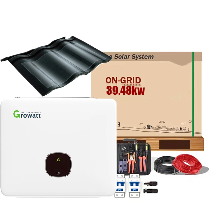 Lebanon 39.48kw solar roof tile on grid connected solar system for Country Villa 30W solar roof tile