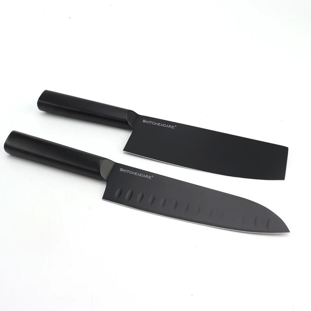 KITCHENCARE hot selling custom knife professional Japanese knife set messer black kitchen knife set