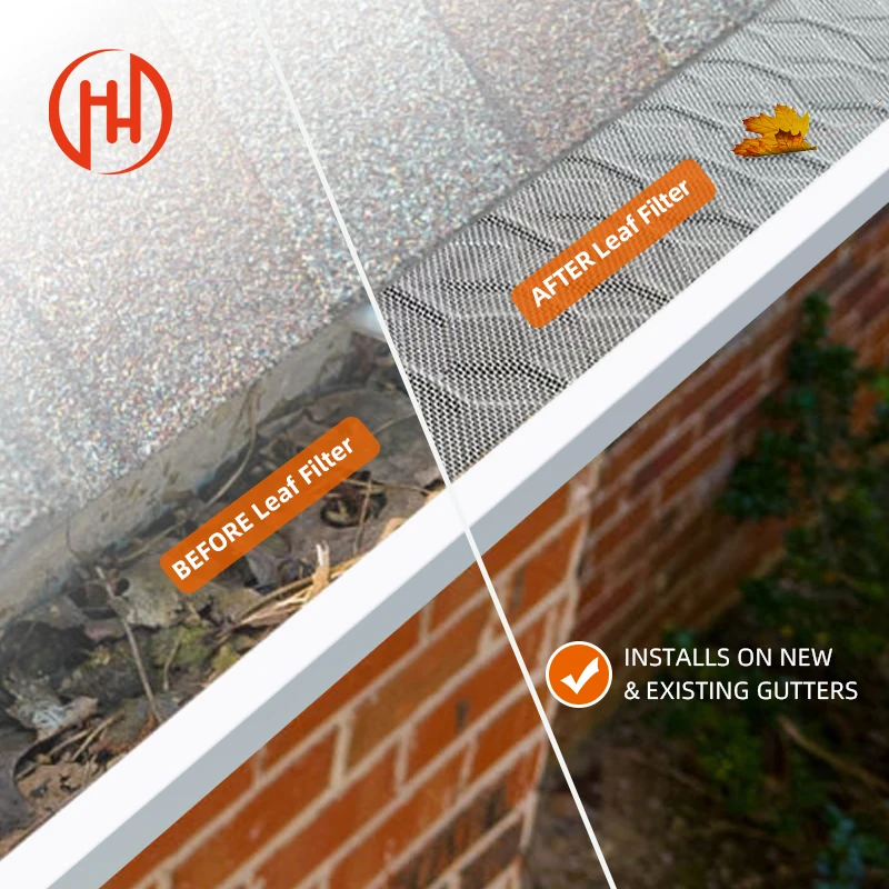 Industrial Seamless Rainwater Gutters Aluminum Alloy Mesh Rain Gutters Roof Filter 3 Inch Rain Gutters