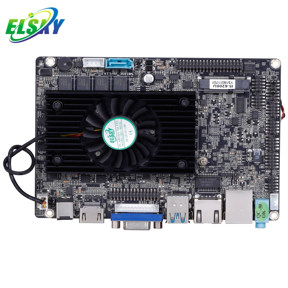 ELSKY motherboard M818SE with processor 6th gen Celeron 3855U 3955U NB-DDR4 onboard RAM VGA HD_MI EDP or LVDS optional