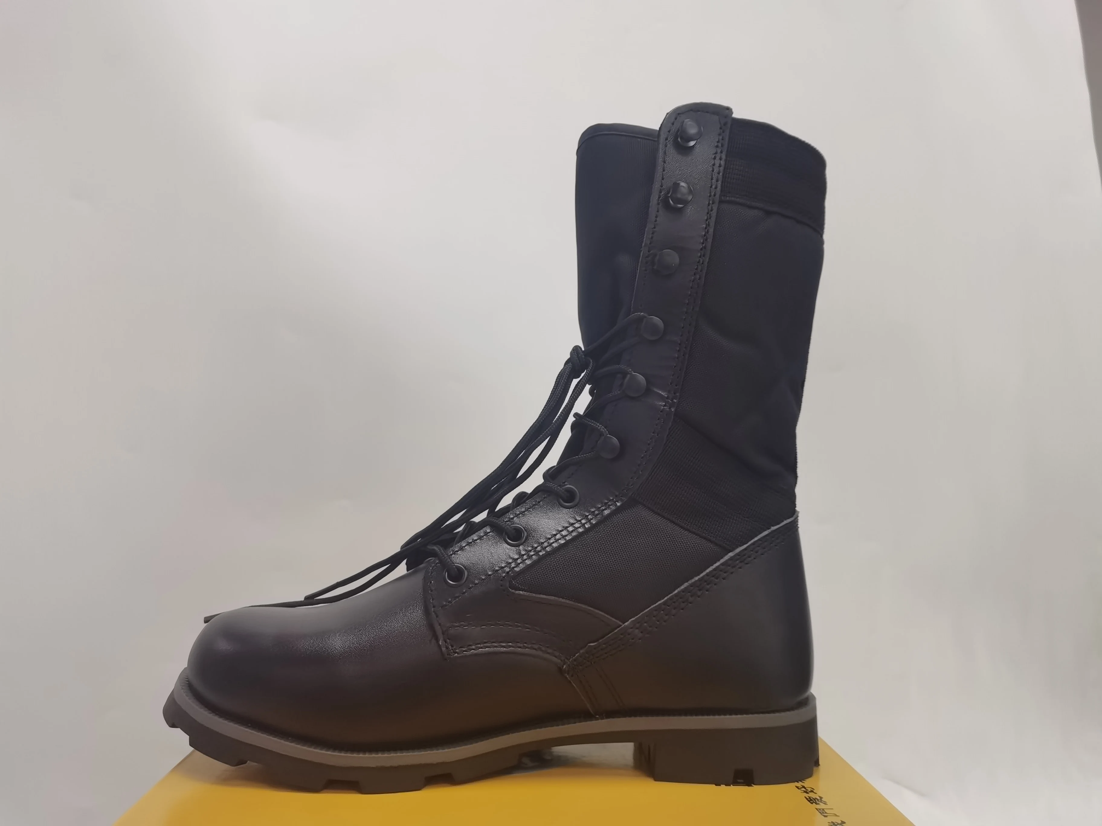 Ghana Jungle Tactical Black Full Grain Leather  Training Hiking Strong Boots