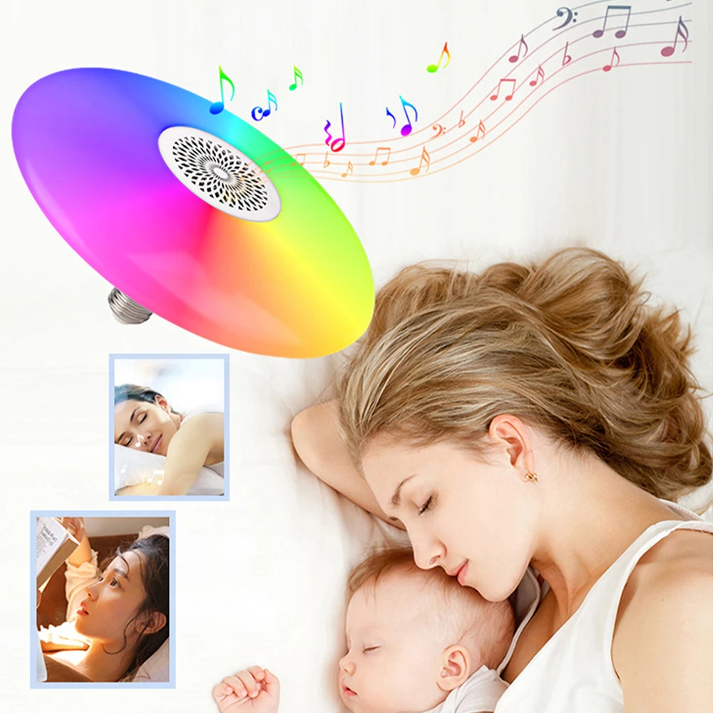 Intelligent WiFi Wireless Remote Control LED Music UFO Light RGB Colorful Changing Sound & Light for Living Room