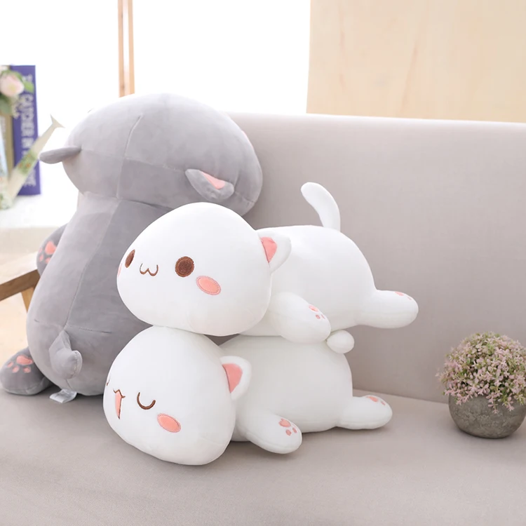 Wholesale cat plush toy stuffed animal baby gift custom white custom soft fabric custom cat stuffed animal plush toy cute