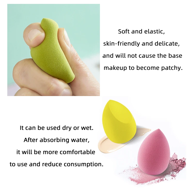 Shape Makeup Fine Different Cute Purple Arrival Applicator Set Latex Sponge Puff Soft Blender Egg Powder Free Foundation Facial