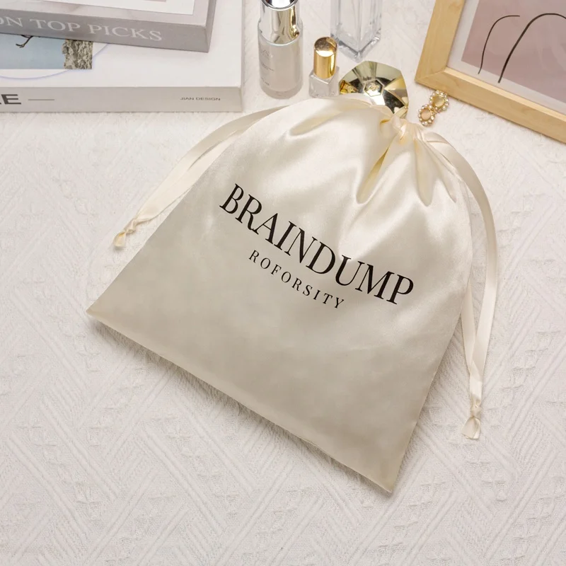 Wholesale Eco-Friendly Soft Products Packaging Stain Bags Custom Logo Jewelry Gift Drawstring Dust Cosmetic Bag