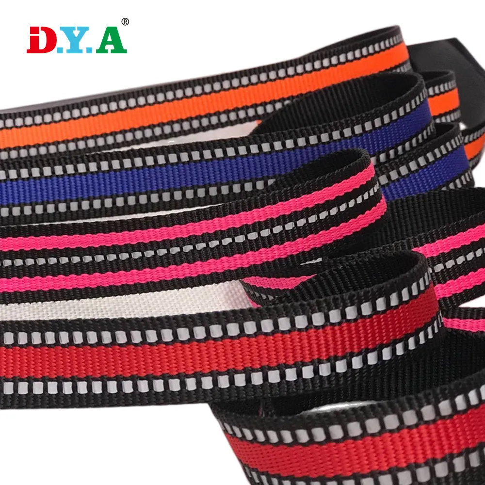 Wholesale Custom Reflective Ribbon Polyester Nylon pp Reflective Webbing for Shoes/bags/garment