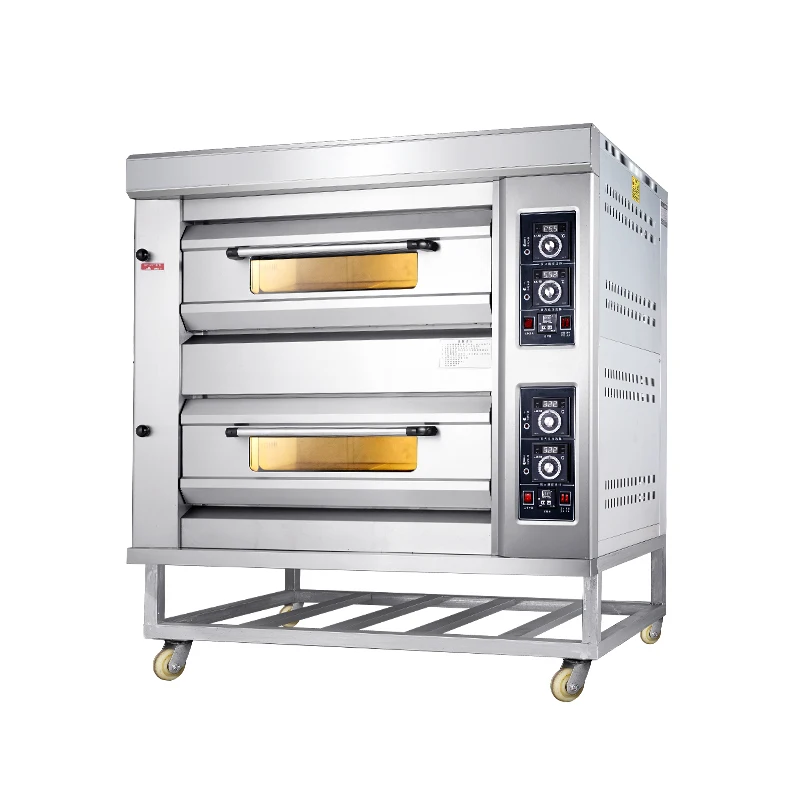 Industrial 1 Deck 2 Trays Gas Pizza Baking Oven Cake Bakery Equipment