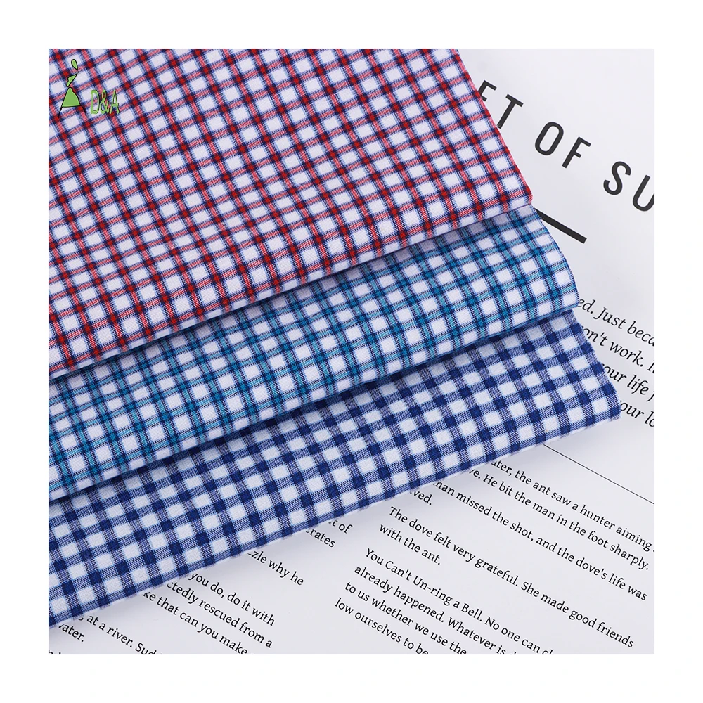 Factory price 40% Polyester 30%Cotton 30%Viscose 116gsm Plaid Fabric Student School Uniform Fabric Fabrics For Clothing