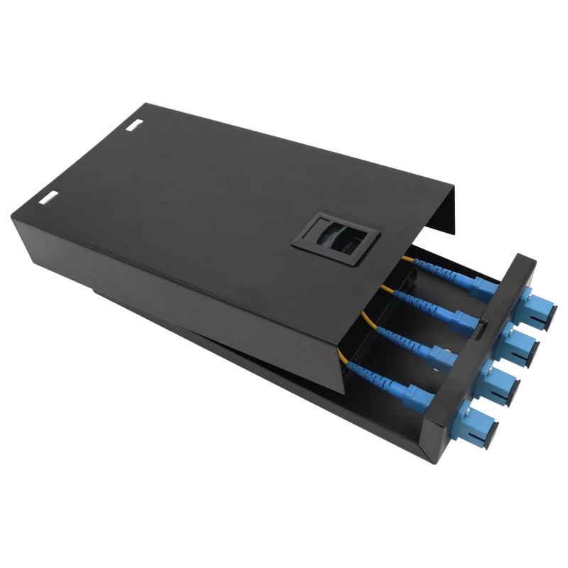 Wall-Mounted Desktop type 4-Core FTTH ODF Mini Patch Panel Optical Fiber Terminal Box Distribution Box SC LC Connectors