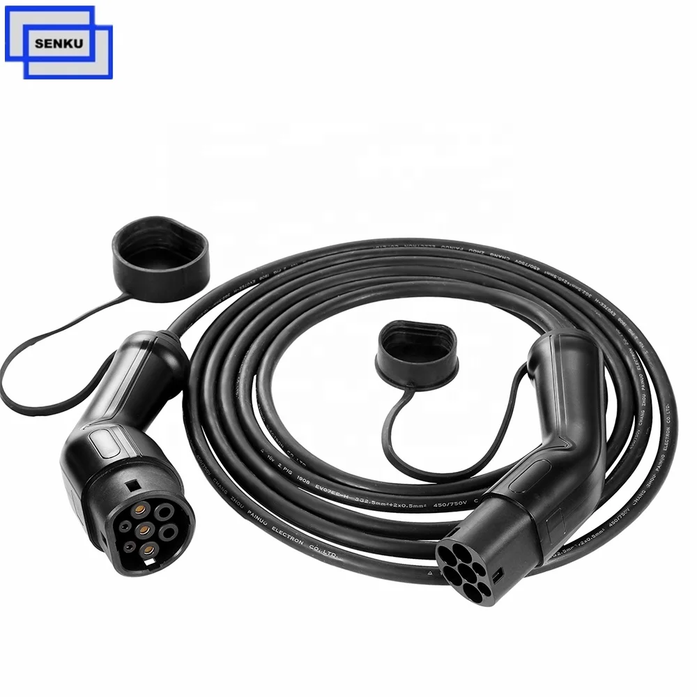 
 Senku 3 фазы 16A 415V AC Быстрый зарядный кабель для зарядки электромобилей Тип 2 к Type2  