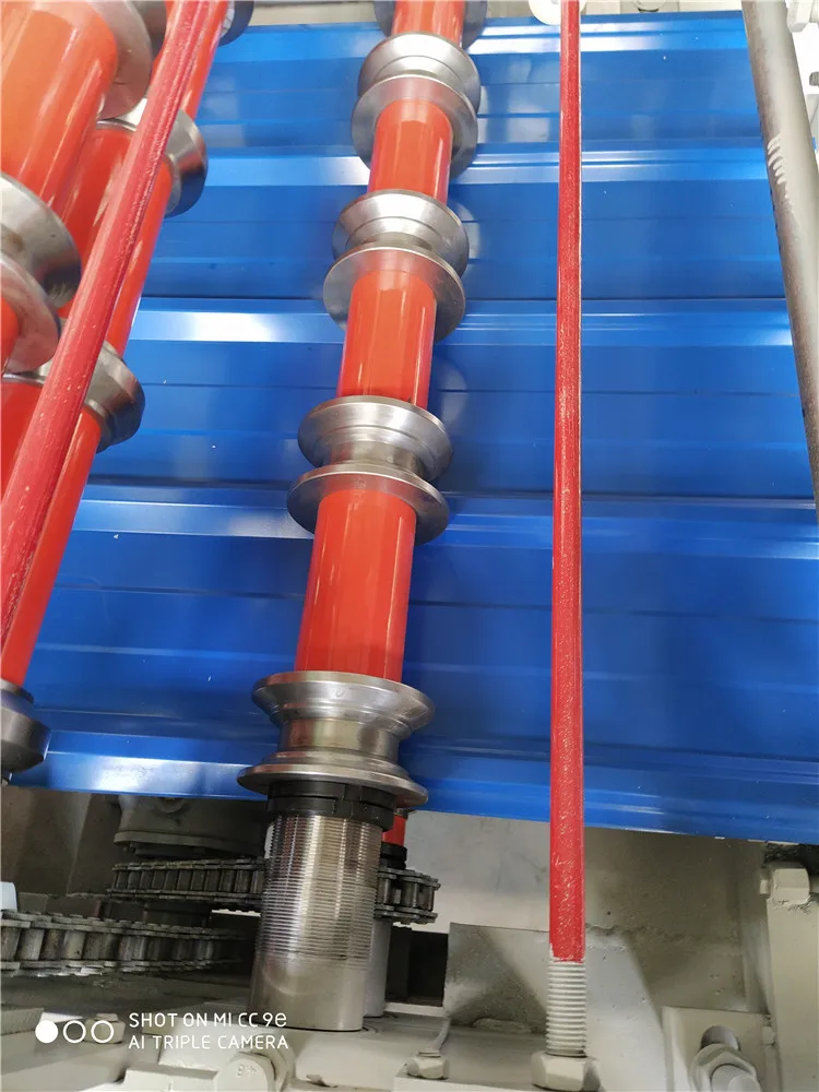 Double deck galvanized roof tile panel roll forming machine color sheet production line