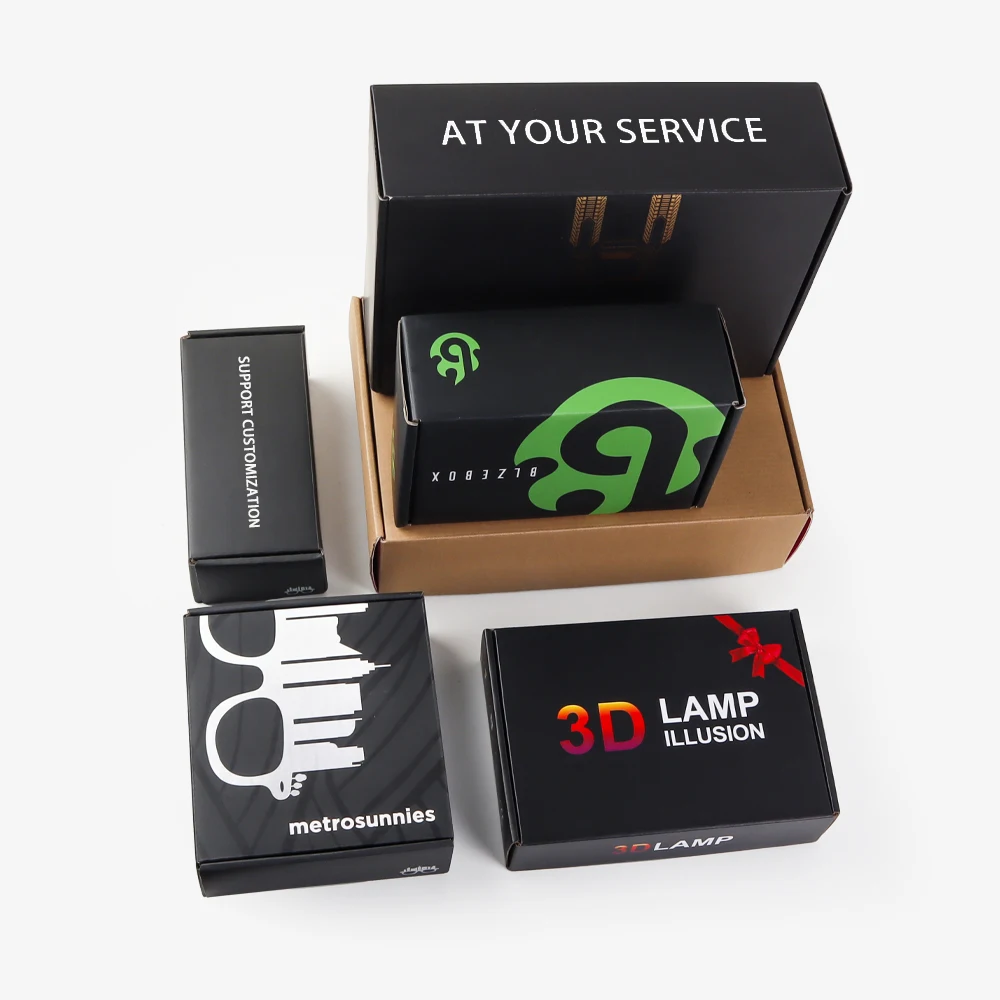 Modern Design Gift Custom Logo Printing Cardboard Folding Paper Clothes Packaging Box With Handles
