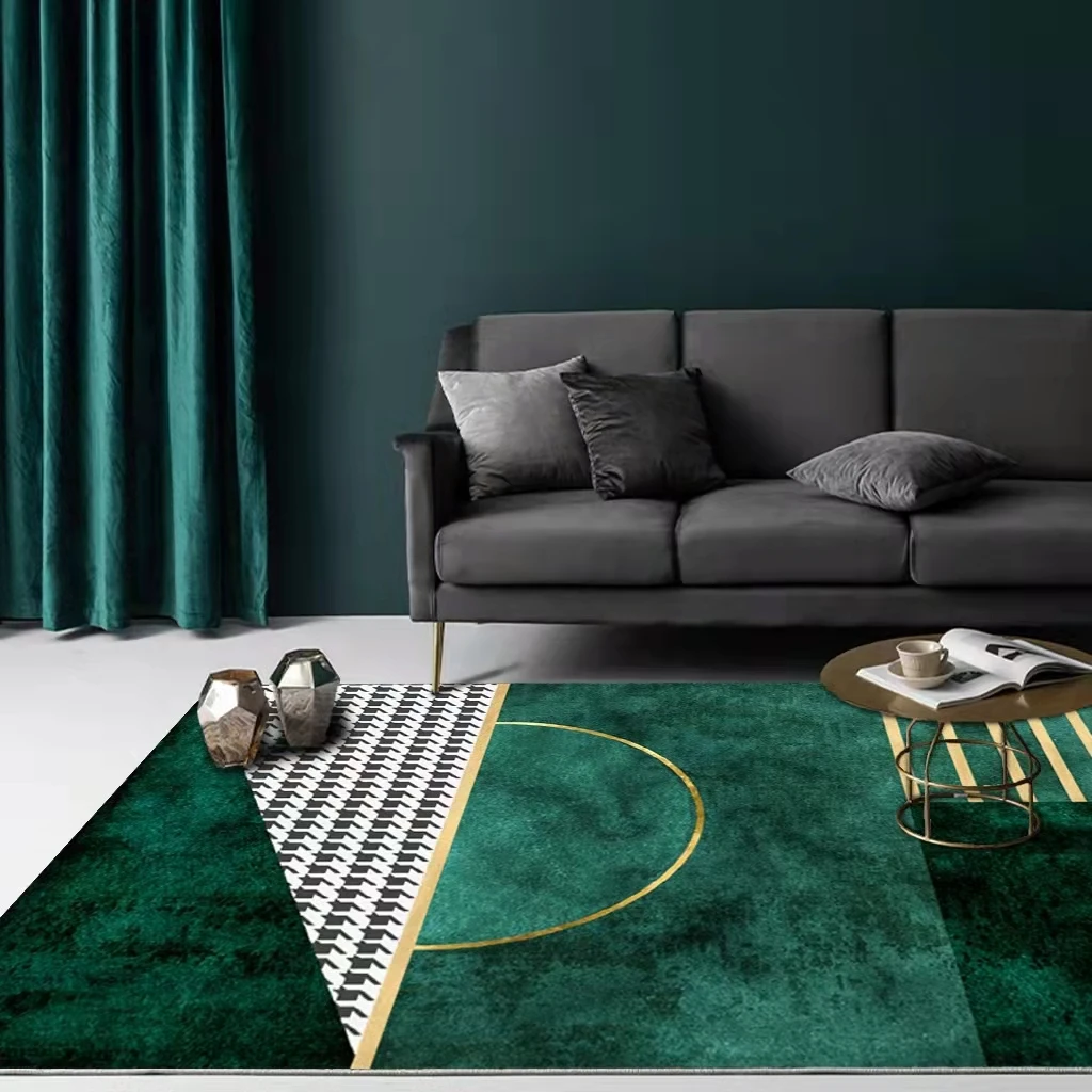 Custom design logo pattern area rugs large Nordic style turkey living room carpets and rugs by machine made