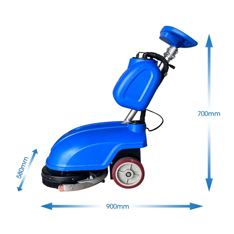 Battery powered walk behind commercial shop mall warehouse floor scrubber 3 in1 floor washer scrubbing dryer machine for station