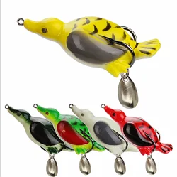 7cm 11g Duck Floating Soft Lure Shad Wobblers Silicone Fishing Lures Worm Artificial Bait Pike Fishing Frog lure