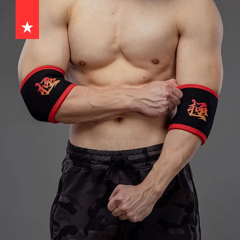 GJZ6343 Weight Lifting Powerlifting elbow wraps accept custom logo Gym Fitness Weightlifting elbow Sleeves