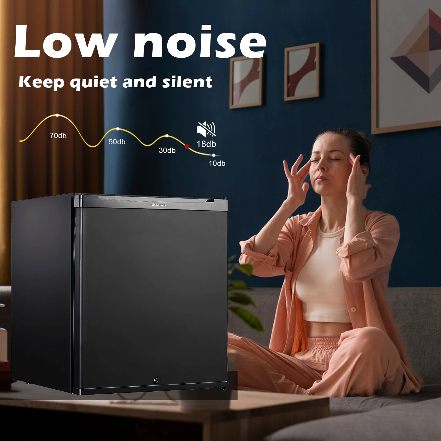 Mini 60L Hotel Compressor Free Mini Bar Refrigerator Small Hotel Room Refrigerator