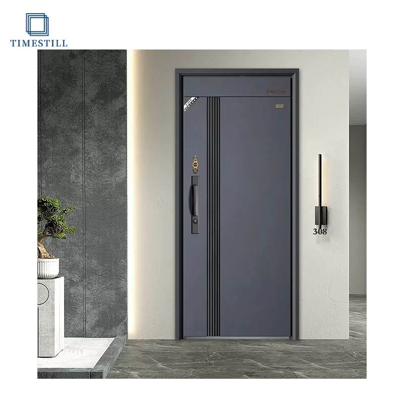 Luxury Exterior Timestill Main Entrance Aluminum Pivot Front Door Modern House Entry Stainless Steel Pivot Doors