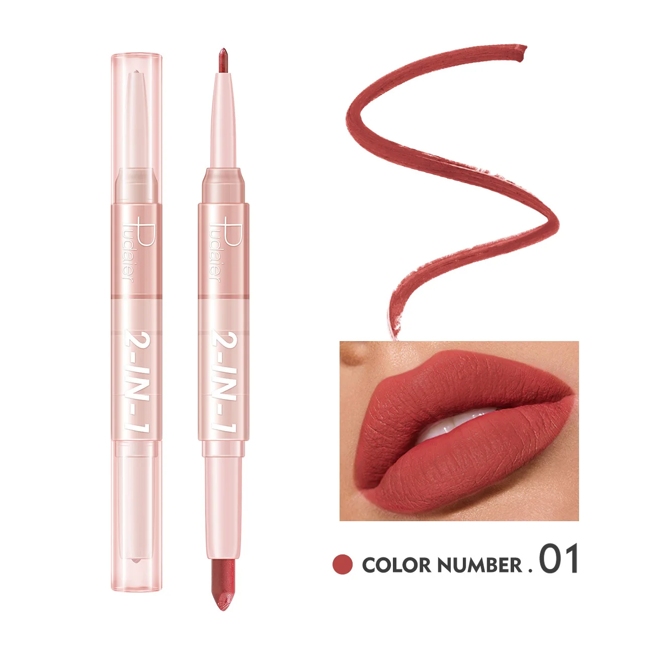 European and American multi-color lipstick lip pencil non-fading matte double-ended lipstick foreign trade makeup wholesale