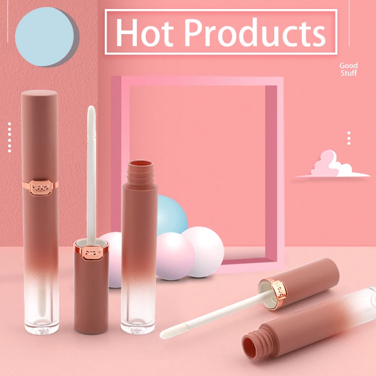 
Amazon top 10 Gradient color 3ml to 8ml empty lip gloss containers tube with packaging cosmetic lip gloss containers tube 