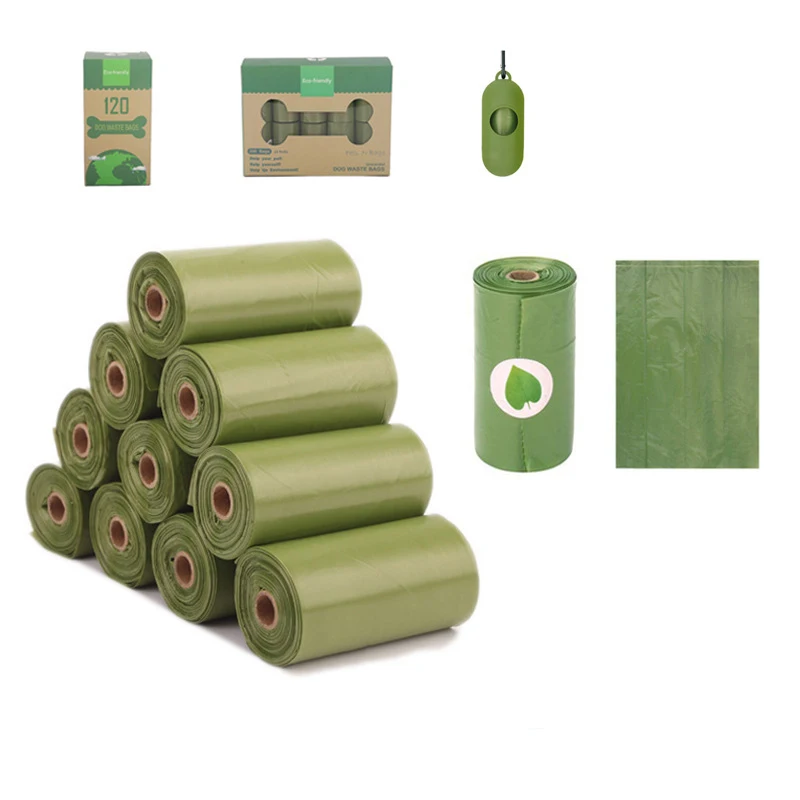 Manufacturer wholesale PE biodegradable box packed pet waste bags dog poop bag with dispenser biodegradable non-waven pla bag