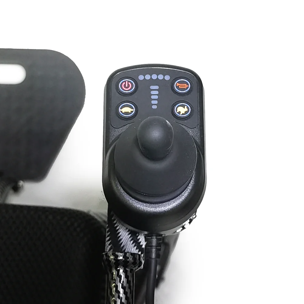 HEDY FEW07 CE Stylish Carbon Fiber Look UltraLight Folding Remote Control Travel Power Chair Electric Wheelchair For The Elderly