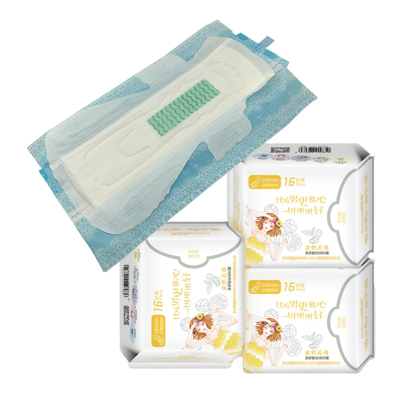 Menstrual Feminine Hygiene Period Sanitary Pad Products 300mm Comfortable Anion Chip Disposable Women Napkin